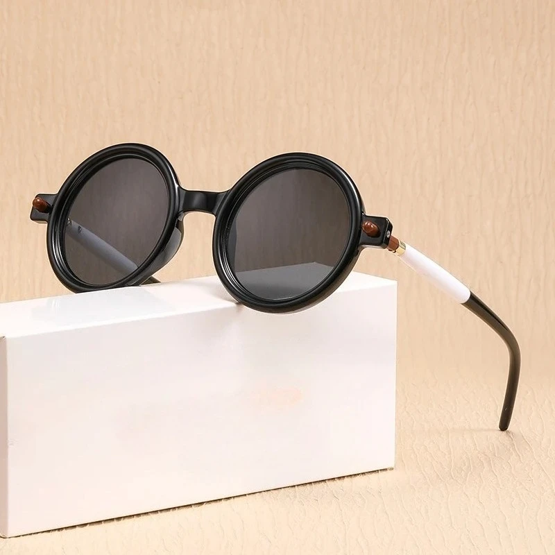 

New Fashion Round-Frame Sunglasses Outdoor Fishing and Cycling UV-Protective Shades Unisex Street Style Photography Glasses