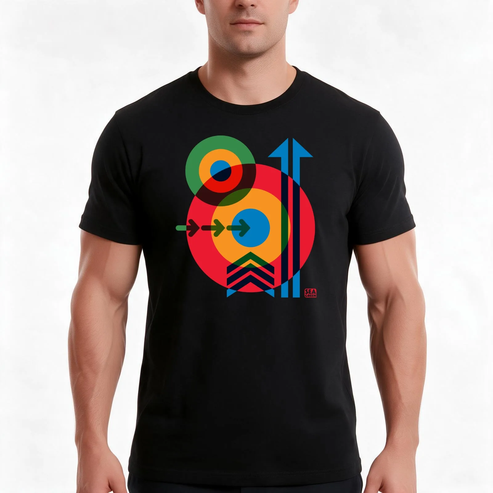 Mod Target Arrows 60s Pop Art T-Shirt Summer Casual Cotton Tee Oversized Streetwear Tops Vintage Graphic Print 100% Cotton