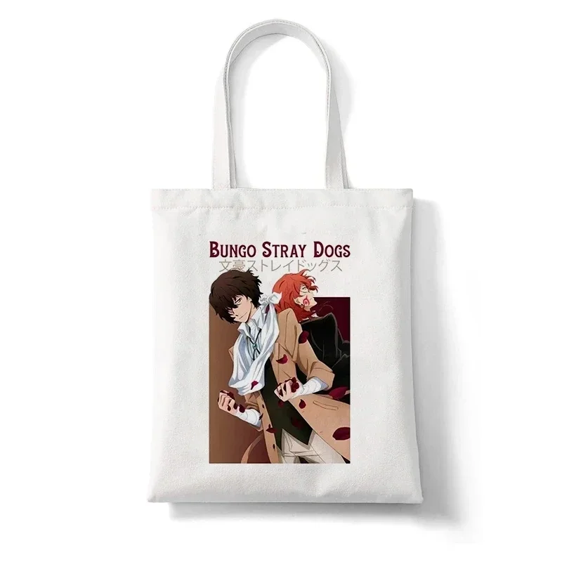 Japan Anime Bungou Stray Dogs Chuuya Nakahara Osamu Dazai Tote Bag Handbag Shoulder Bag Casual Shopping Women Handbag Canvas Bag