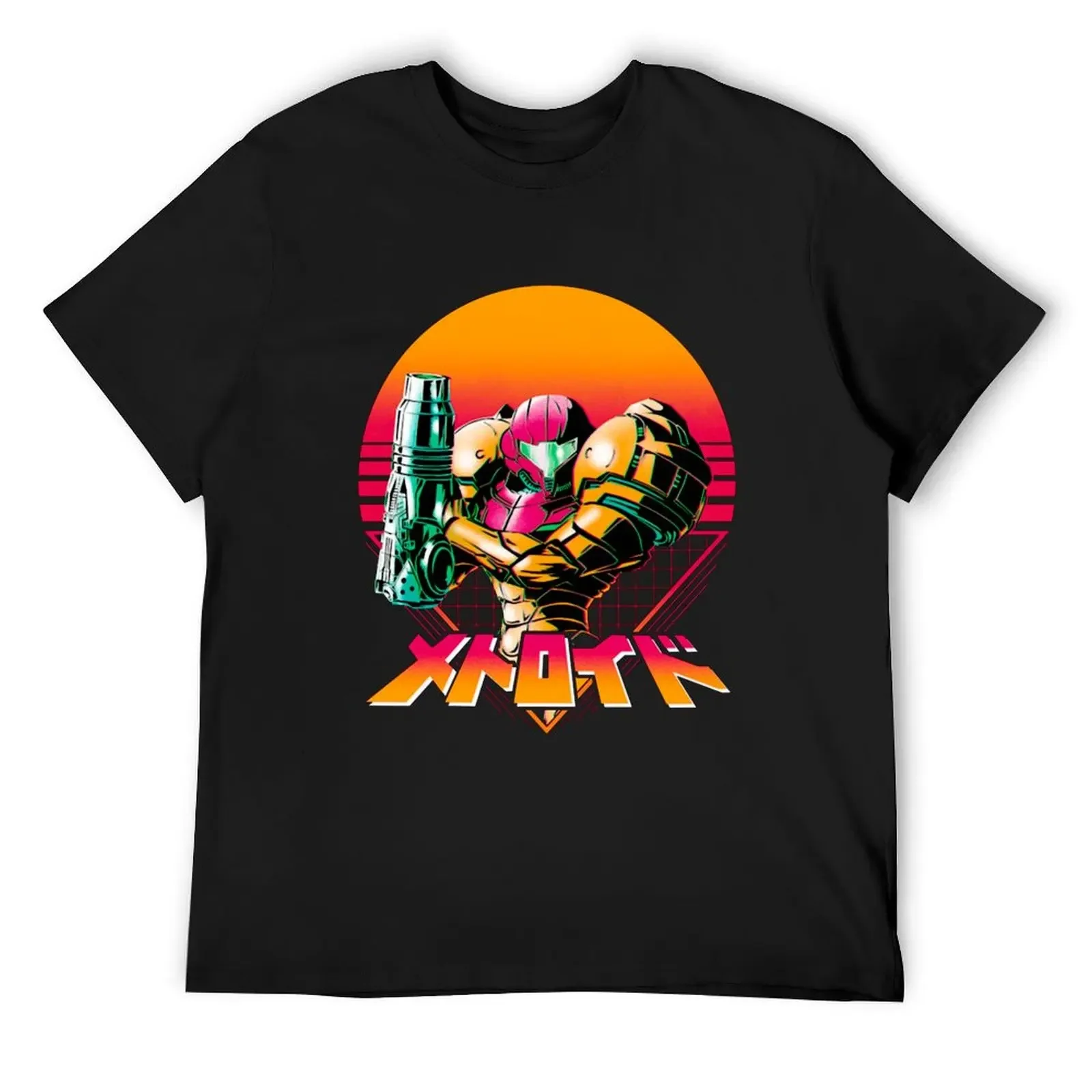 Metroid Dread Samus artwork Vintage T-Shirt plain quick drying summer clothes oversized graphic tee mens designer clothes