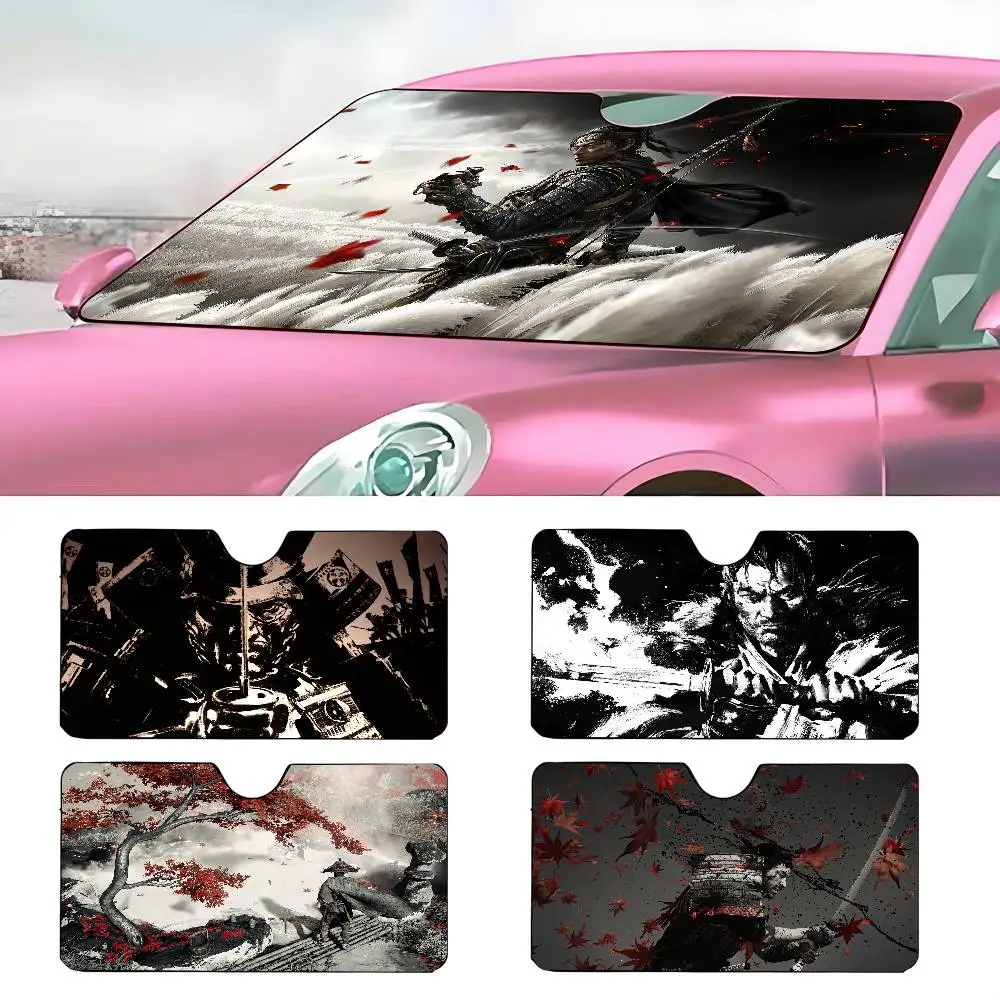 

Game G-Ghost of Cool T-Tsushima Car SunShade Parasol Car Windshield Sun Shade UV Protection and Interior Cooler