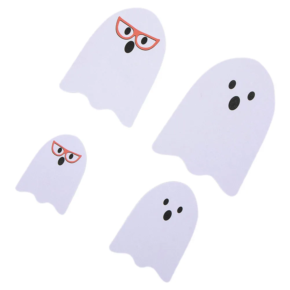 

4pcs Ghost Glasses Halloween Decor Spooky Tabletop Ornament For Indoor Party Room Kitchen Decoration, Festival Haunted House
