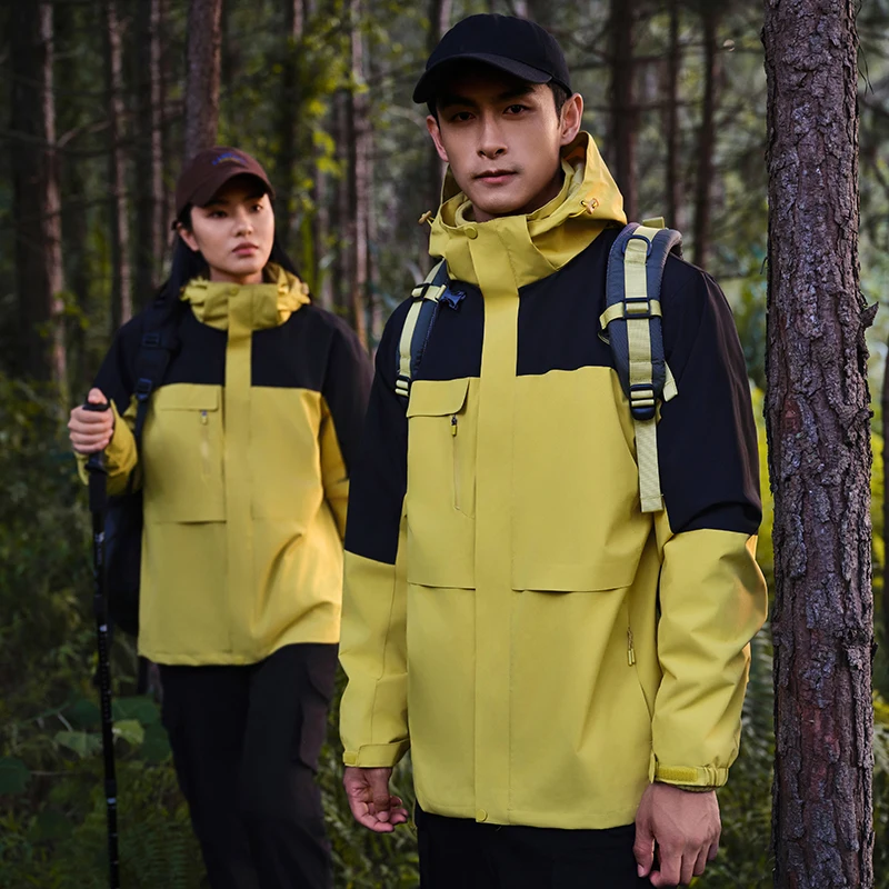 

Winter Outdoor Windproof Hiking Jackets for Men 3 in 1 Comfortable Warm Overcoat Waterproof Hooded Camping Coats Quality Thicken