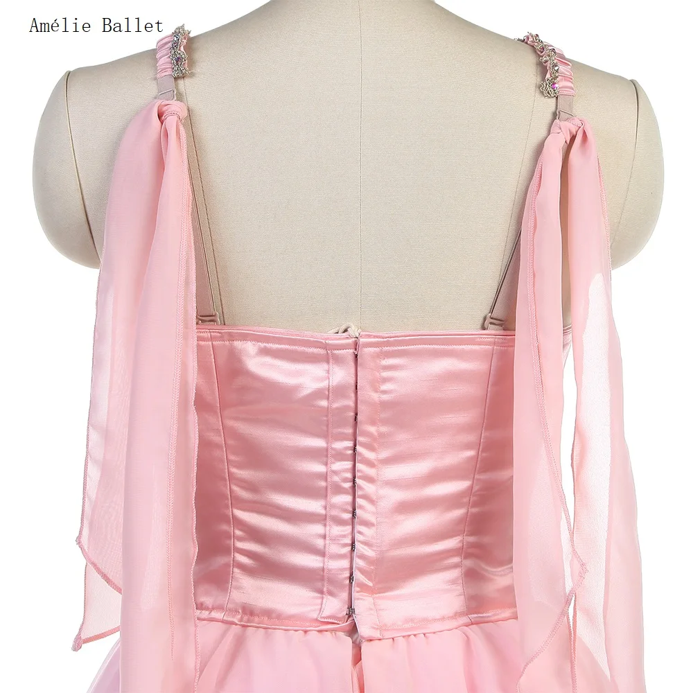 B24057 Professionelles Ballett-Tutu für Mädchen und Frauen in Rosa „Awakening of Flora Aurora“, maßgeschneidertes romantisches Ballett-Tutu