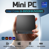 Windows 11 MINI PC Intel Core i9 8950HK 16GB RAM 1TB SSD Computer Dual WIFI 6 BT5.2 4K HD Mini Gaming office studyPc