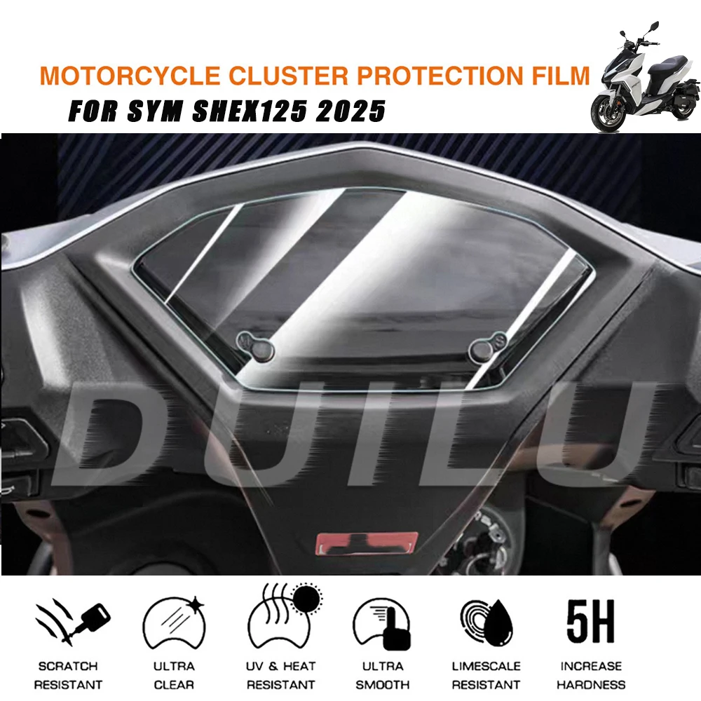 

Для SYM SHEX 125 2025 мотоциклетная кластерная защитная пленка от царапин, спидометр, приборная панель, Защитная пленка для экрана