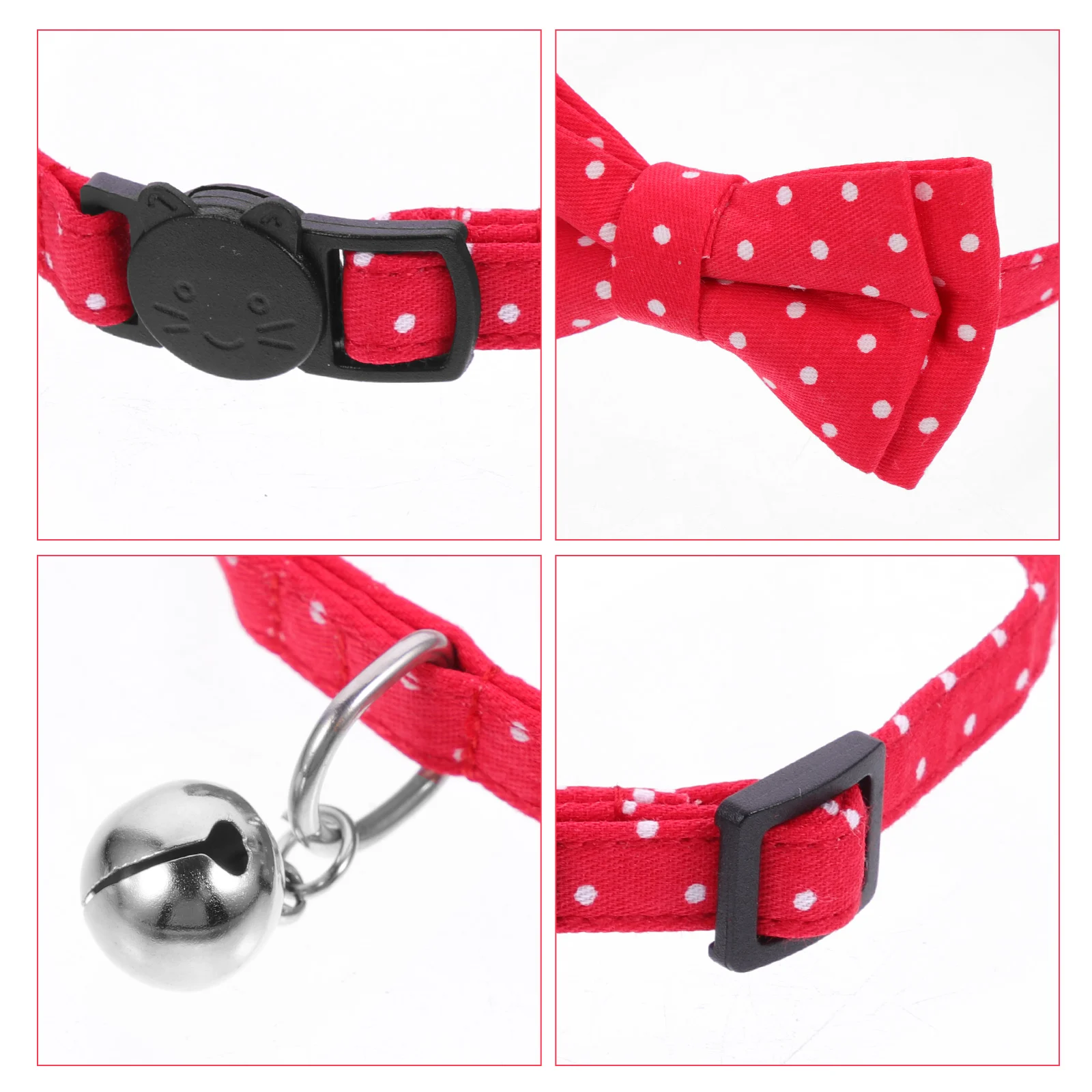 

Adjustable Cotton Dog Collar With Bell Bow Tie For Small Medium Large Dogs Christmas Pet Costume Accessories Skin-Friendly