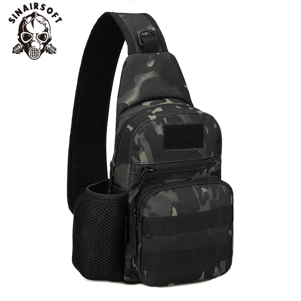 SINAIRSOFT Tactical Fishing Bag Men Sling Chest Message Bags Men One Single Shoulder Waterproof Sport Ride Crossbody Bag