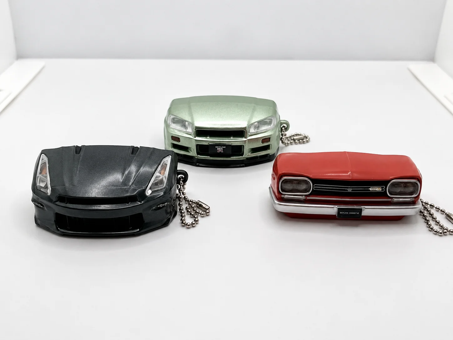 Original Capsule Toys Cute Kawaii GT-R Generations Headlight Car Model Sound&Light Collection Gachapon Pendant Keychain Figures view 5