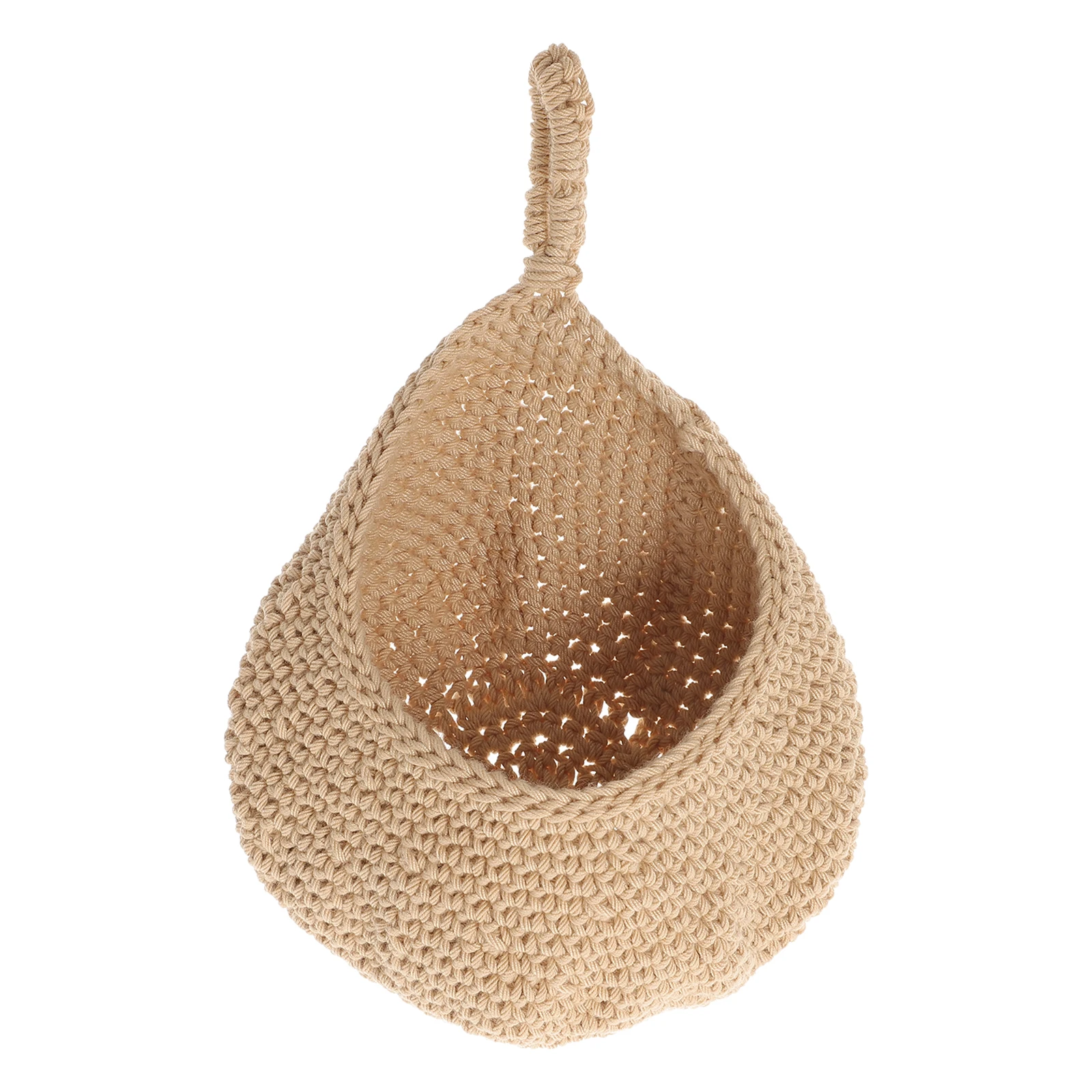 

Woven Wall Hanging Basket Fruit Storage Organizer Straw Material Decorative Home Party Use Hanging Fruit Basket
