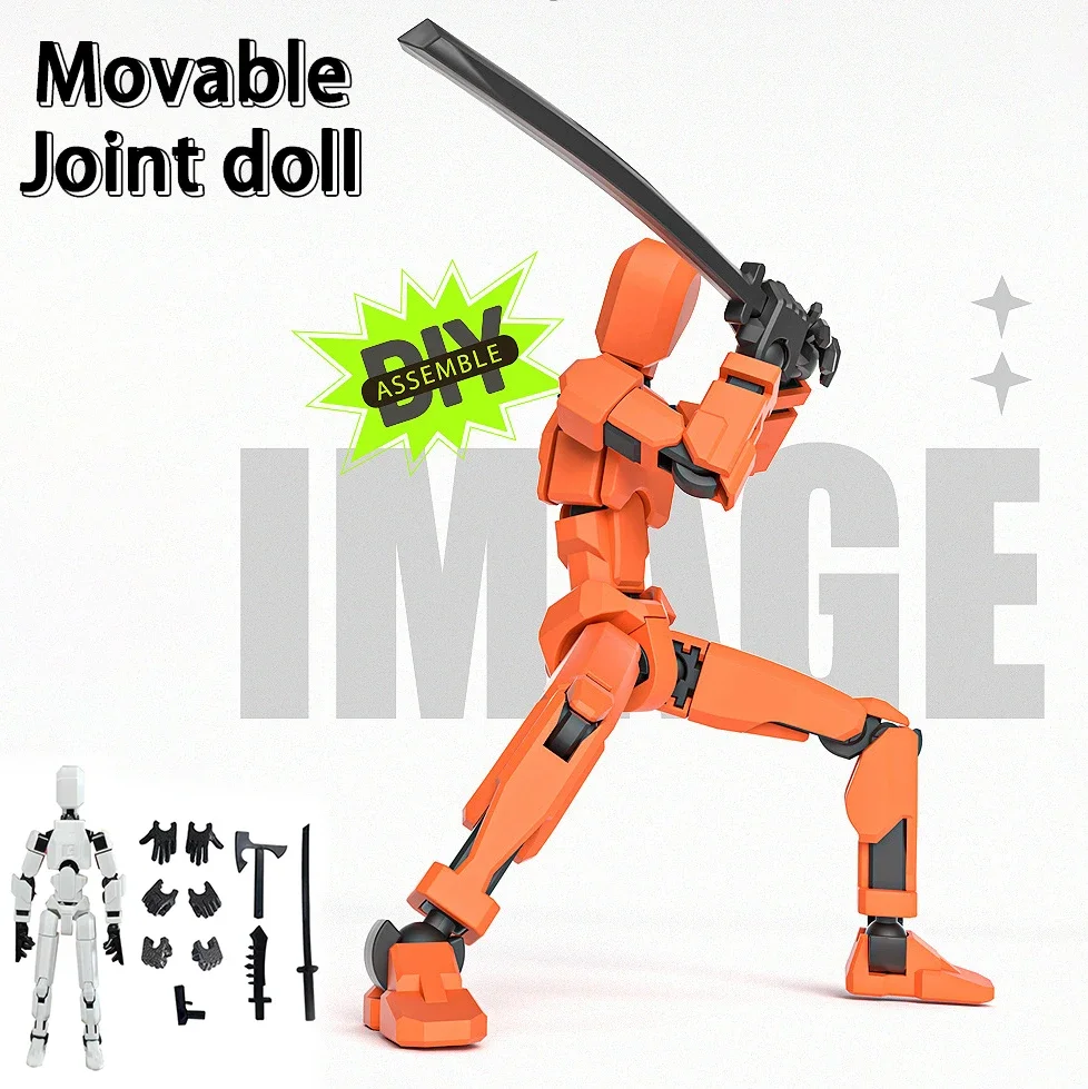 3D Printed Multi-articular Action Figures Mannequin With multiple accessories DIY modeling Model Toy for Kids Adults HolidayGift