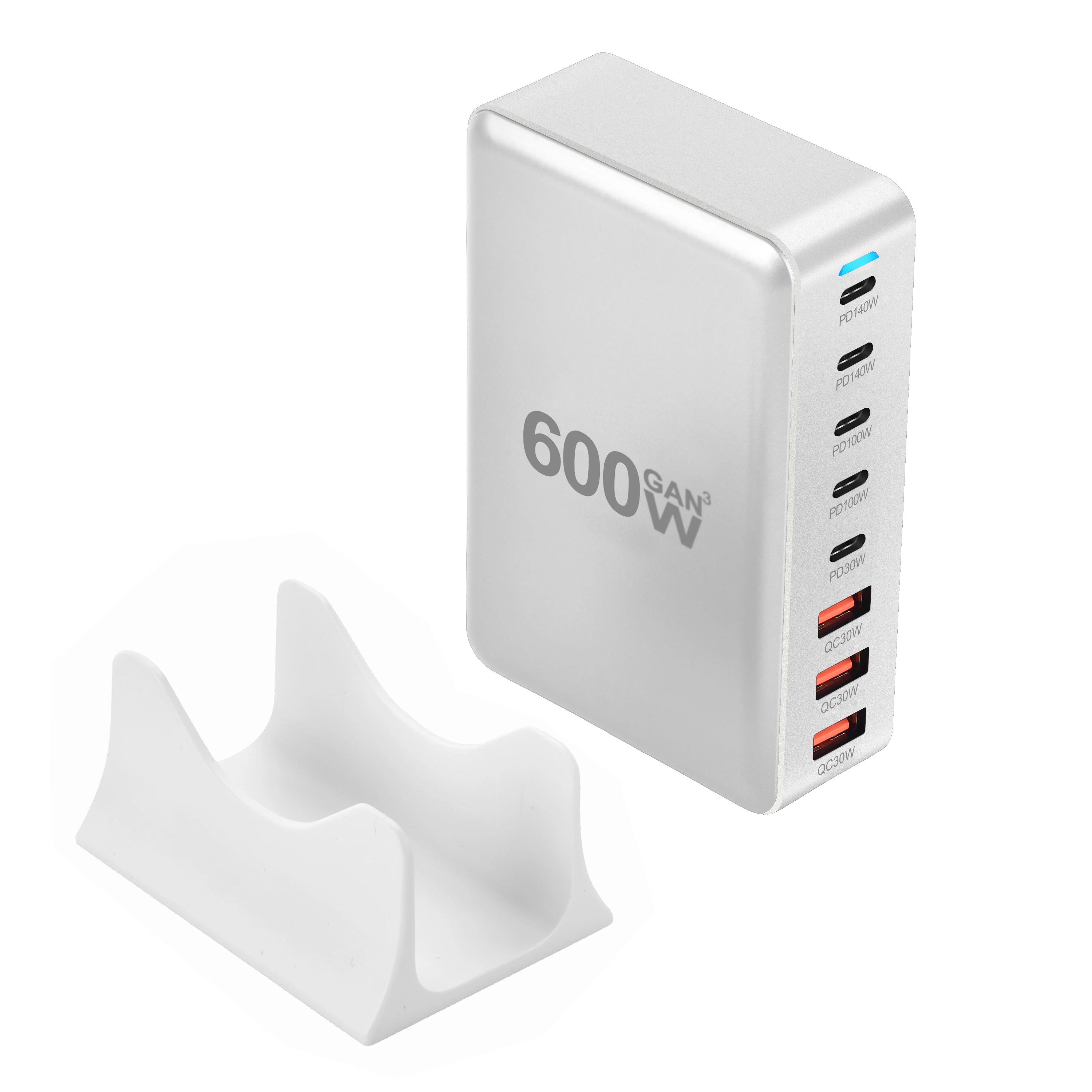 Ładowarka GaN 600 W PD3.1 USB C Szybka ładowarka biurkowa 8-portowa typu C PD Szybkie ładowanie 3.0 USB Szybka ładowarka do iPhone16 15 Samsung