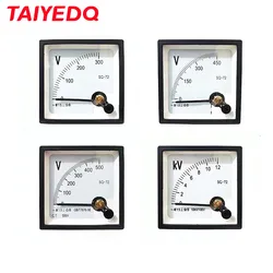 AC 0-450V 250V 300V 500V Analog Panel Volt Voltage Meter Voltmeter Gauge SQ-72 72*72mm Pointer Type Meter