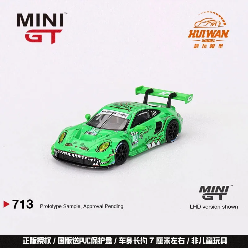 1/64 2023 Mini Porsche 911 Gt3 R #80 Gtd Ao Racing Cars Model Gt Car Model Limited Edition Collect Boy Christmas Toys Gift