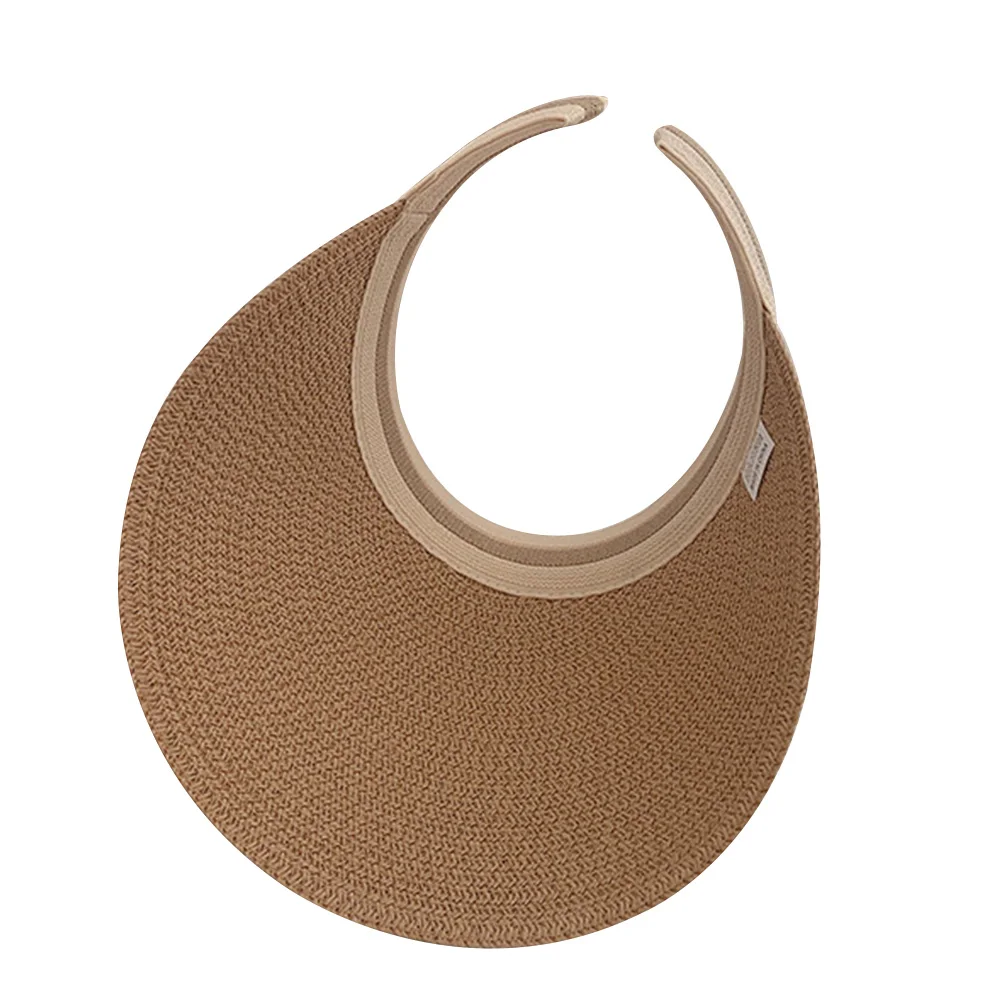 

Visor Hat Wide Brimmed Women Beach Straw Hats Summer Floppy Cap for Outdoor Sports Sun Protection Style Comfortable