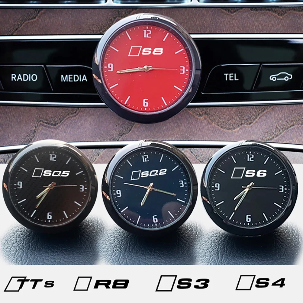 Car Quartz Clock Watch Modified Car Interior Electronic Quartz Watch For Audi R8 S1 S3  S5 8T F5 S6  S8 SQ2 SQ7 SQ8 TTS S Line