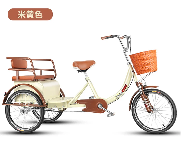 Elderly tricycles, elderly people pedaling bicycles, elderly scooters, small and lightweight transportation