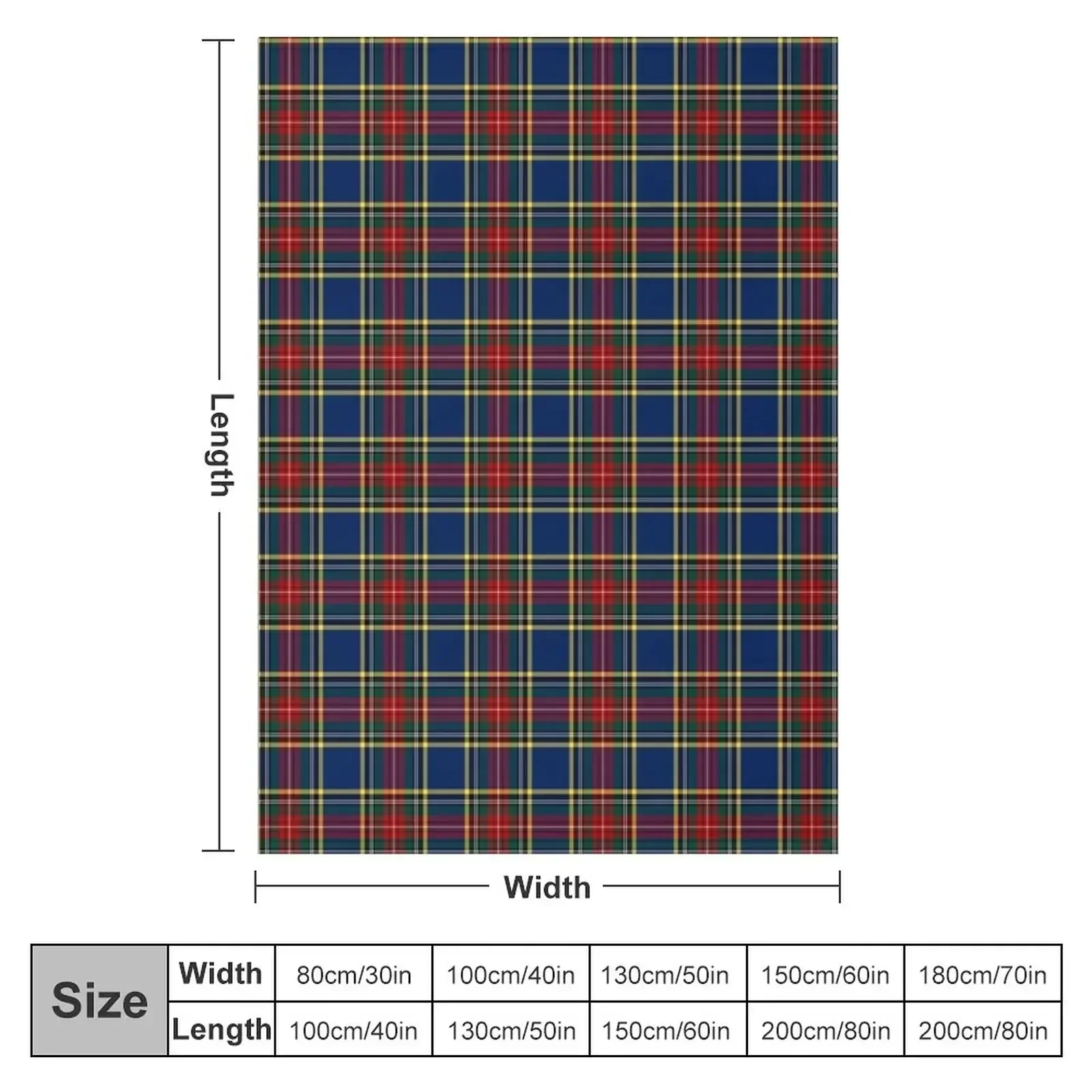 Clan MacBeth Tartan Throw Blanket cosplay anime Summer Beddings Blankets