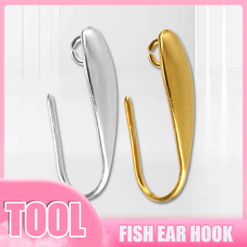 20pcs/set Stainless Steel Simple Ear Hook Earring DIY Jewelry Findings Making Accessories Gold/Steel Color