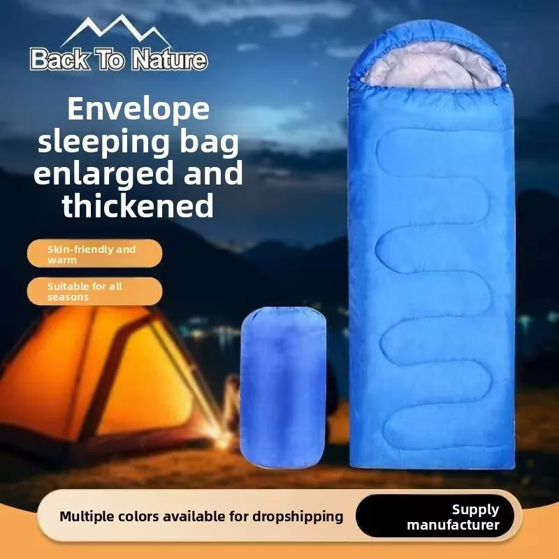 XMSJ Waterproof Envelop Sleeping Bag Adult Portable Camping Sleeping Bag Outdoor Camping Traveling Envelope Sleeping Bag