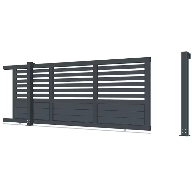 Customization Modern Simple House Decoration Privacy Pedestrian Sliding Gate Design Driveway Automatic Driveway Hidden Gate
