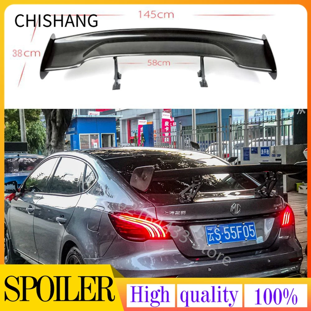 For Morris Garages MG6 Spoiler  ABS Plastic Material Unpainted Color Rear Roof GT Spoiler Wing Trunk Lip Boot Cover