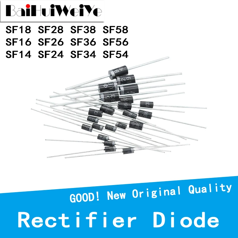 20PCS/LOT SF16 SF26 SF36 SF56 SF14 SF24 SF34 SF54 SF18 SF28 SF38 SF58 SF12 MIC Super Fast Rectifier Diode DIP High Quality New