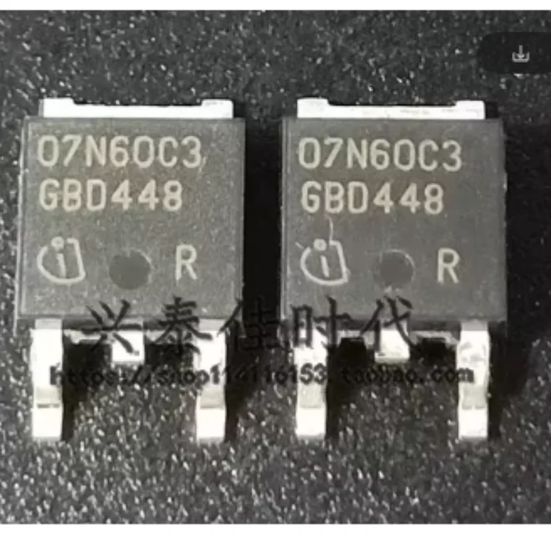 10PCS SPD07N60C3  N-Channel MOSFET 600V 7.3A 0.54Ω TO-252 DPAK CoolMOS Power Transistor Original New