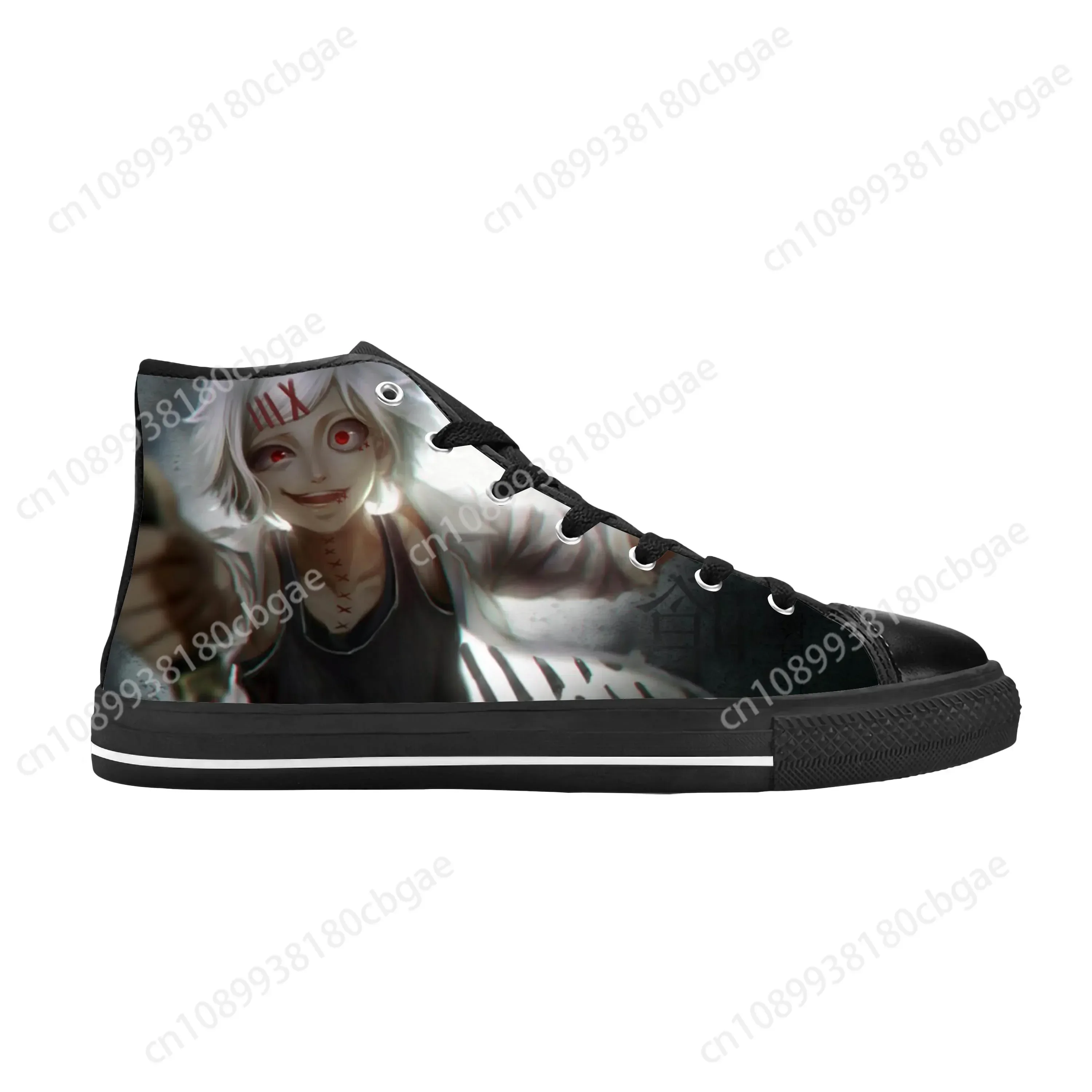 

Hot Japanese Anime Tokyo Ghoul Suzuya Juuzou Juzo Casual Cloth Shoes High Top Comfortable Breathable 3D Print Men Women Sneakers