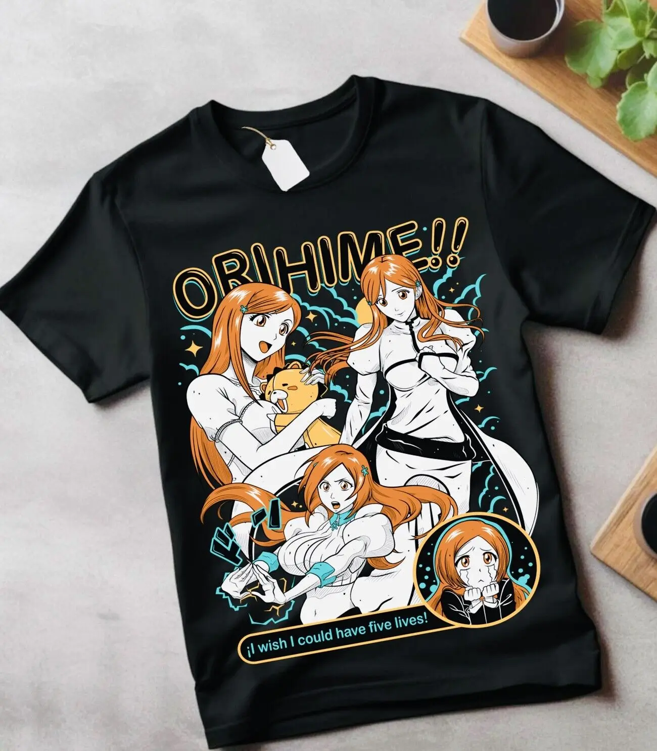 

Orihime Inoue T-Shirt Zaraki Kenpachi Bleach Anime Ichigo Aizen Shirt gift