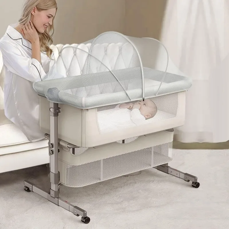 Baby Mosquito Net Foldable Universal Crib Canopy No Installation Needed Breathable Mesh Bed Cover for Newborn Infant