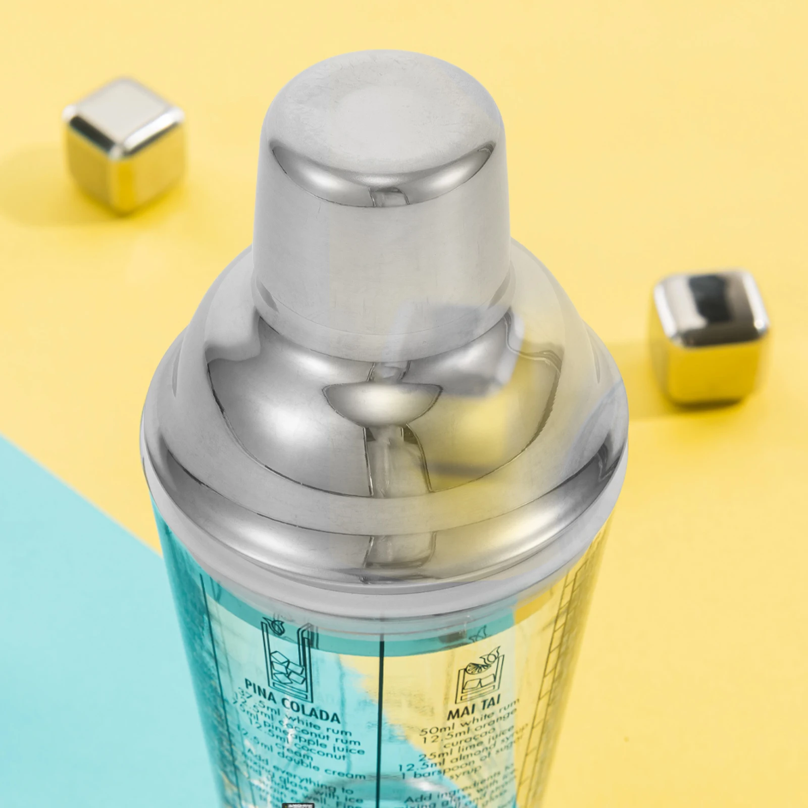 1pcs Stainless Steel Shaker Cup Lid Multi-Functional Splash-Proof Cover For Cocktail Juice Mixing Portable Bar Kitchen Tool