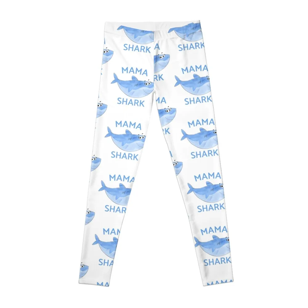 

Mama Cute Shark Leggings sport legging Women's trousers Womens Leggings