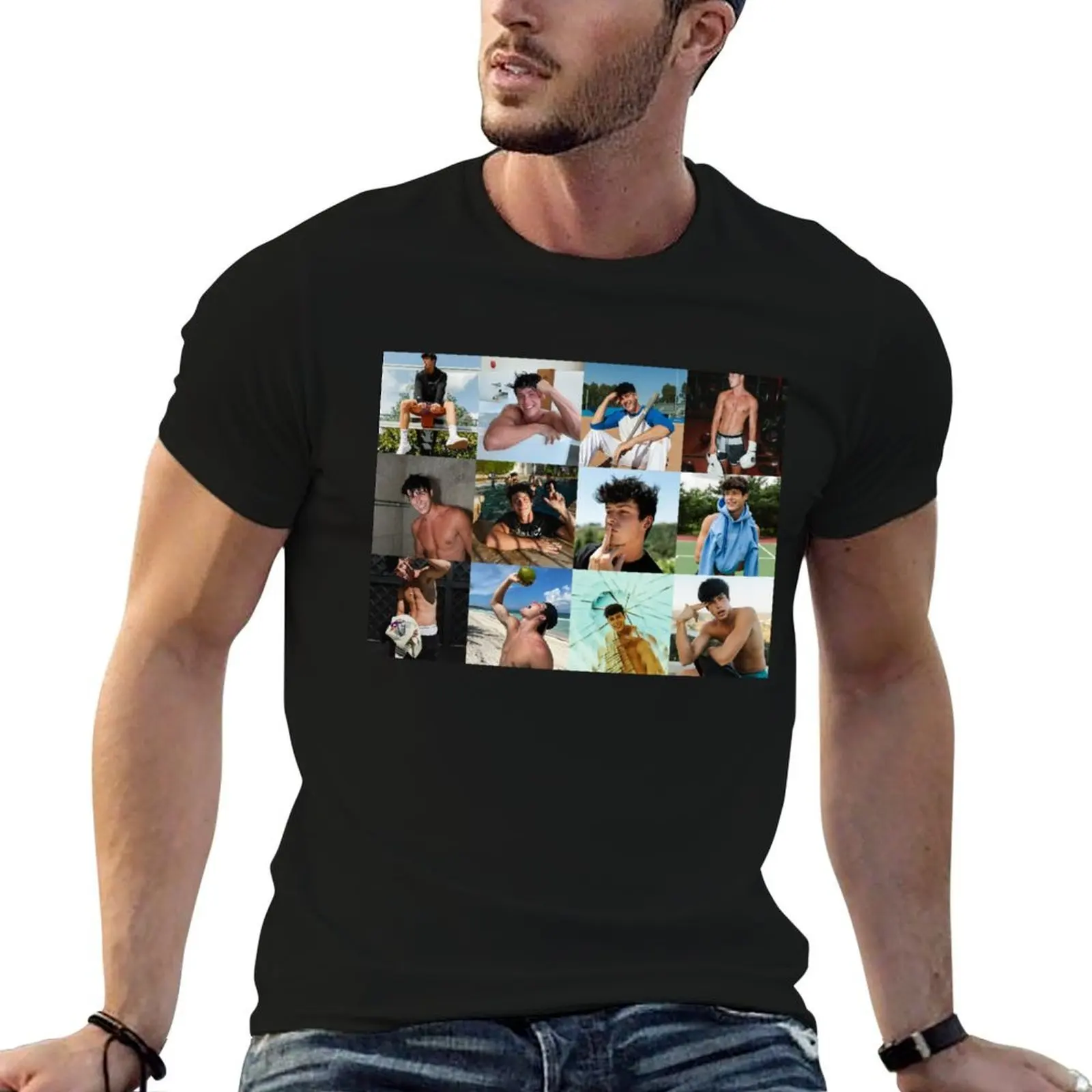 Blake gray collage T-Shirt shirts graphic tee tops Men's t-shirt