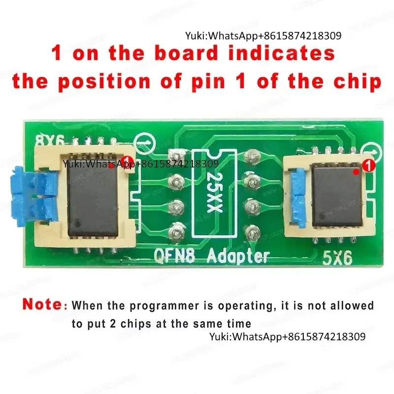 DFN8 QFN8 to DIP8 Adapter 2 in 1 8x6mm 6x5mm For RT809H BIOS IC Programmer