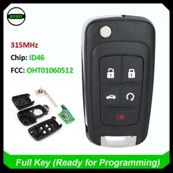 DIYKEY Remote Key Fob 5 Button 315MHz ID46 per per 2010 2011 2012 2013 2014 2015 2016 Chevrolet Cruze Equinox FCC: OHT01060512