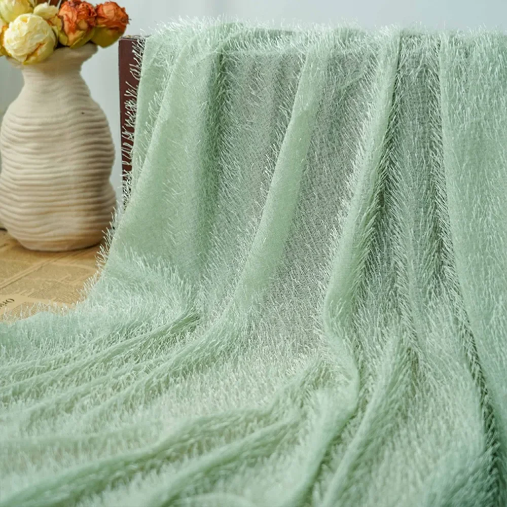 

1 Meter Romantic Fringed Chiffon Fabric for Dress , Skirt , Spring and Summer Women's Fashion Fabric