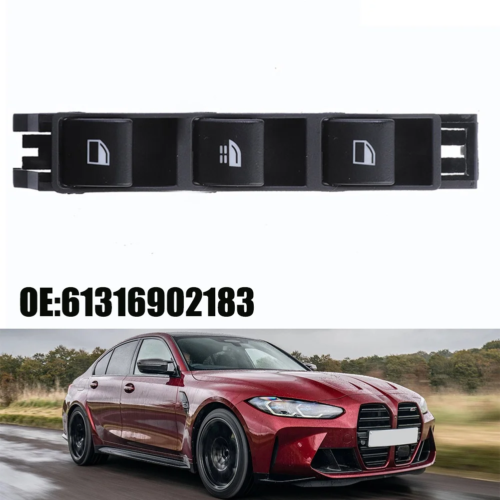 مفتاح التحكم في منظم النافذة الأمامية اليسرى لسيارات BMW لـ 3 Series E46 2001-06 61316902183 مفتاح منظم النافذة الكهربائية البلاستيكية