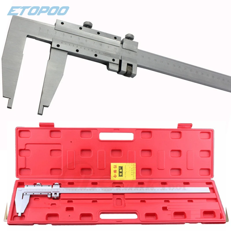 Open Vernier Caliper 0-600mm 0-500mm Laser Stainless Steel Vernier Caliper Measurement Micrometer Measurement Tool Micrometer