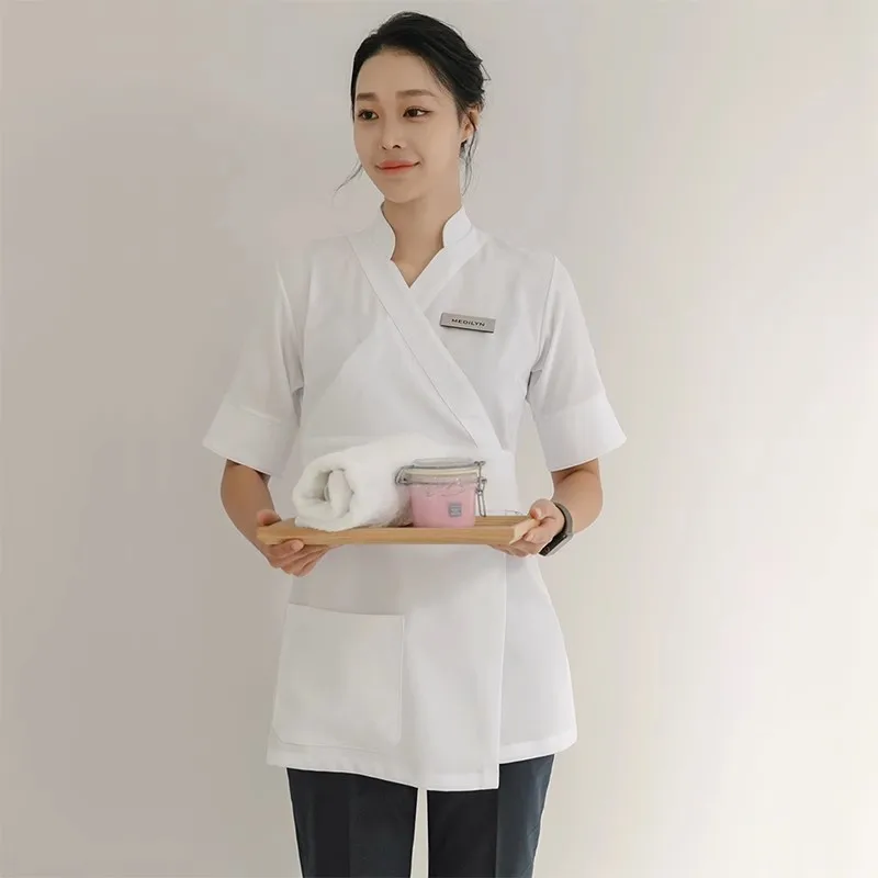 2023 Free Shipping New Arrivals Thai SPA Uniform Health Club Foot Massage Technician Overalls Beauty Salon Manicurist Workwear