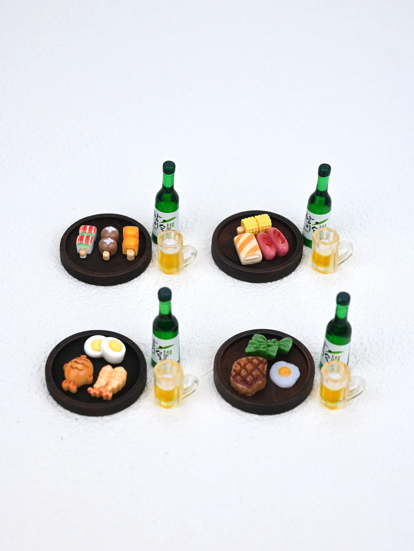 A Miniature Beer and Barbecue Set Scene Decoration, Miniature Steak Set, Miniature Barbecue Set, Miniature Grilled Sausage Set, Miniature Grilled Fish Set, Dollhouse Dollhouse Accessories, Dollhouse Toys, Miniature Foo