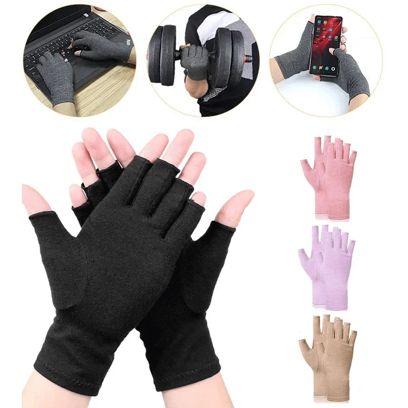 1/2 pares de guantes para artritis, guantes de compresión reumatoides para terapia de compresión magnética antiartritis