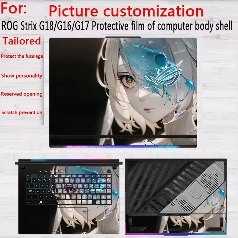 ASUS ROG Strix 스킨 부착 컷