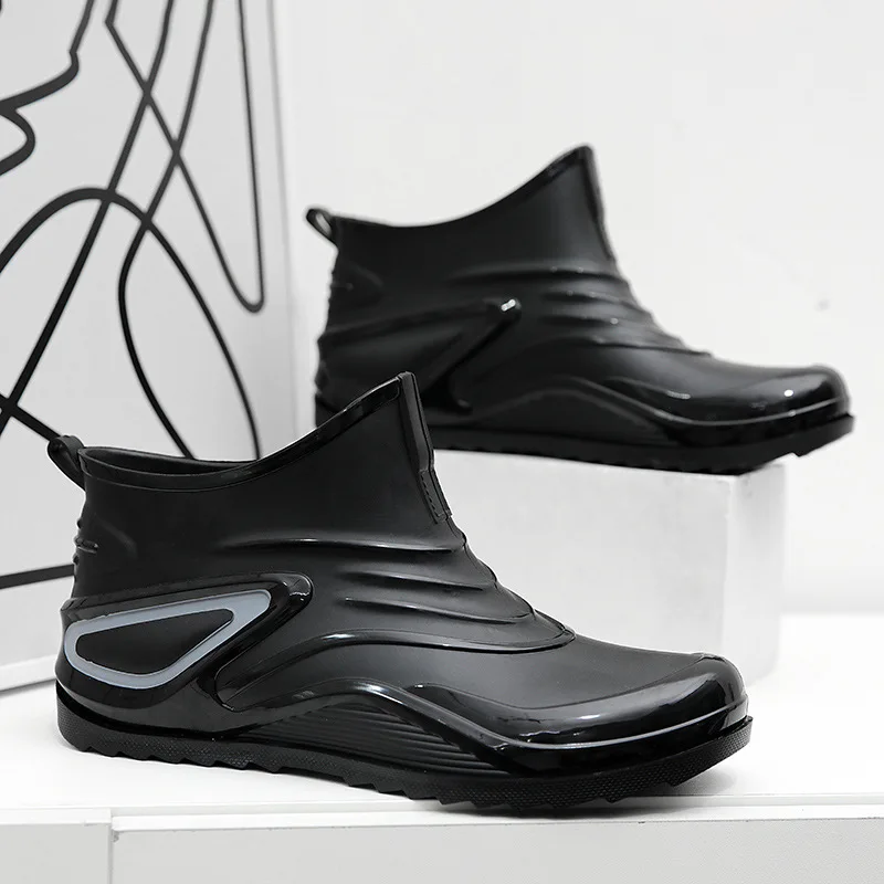 Bottes de pluie imperméables pour hommes et femmes, chaussures de chef, chaussures de pêche décontractées, confortables, grande taille, mode non ald, résistantes à l'usure