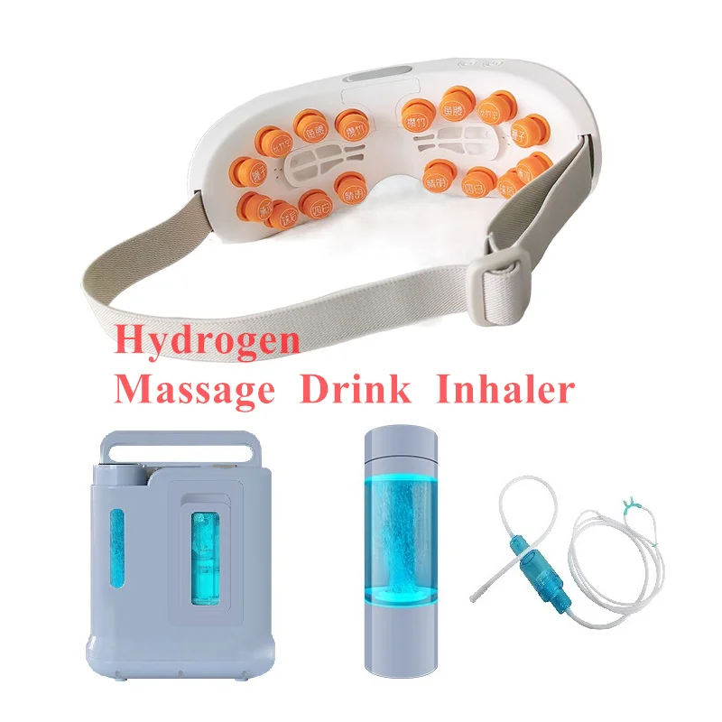 Multifunction SPE Hydrogen electric eye care massager equipment with H2 Inhaler generator and water bottle