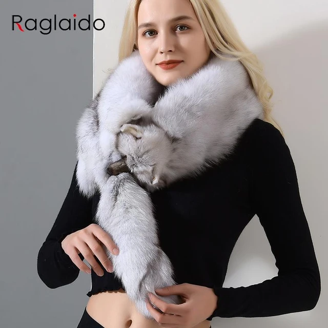 Real Fox Fur Scarf Pashmina Women Shawl Fluffy Furry Scarfs Luxury Brand Designer Fur Shawl Large Bandana Fur Collar Skarf Wraps AliExpress