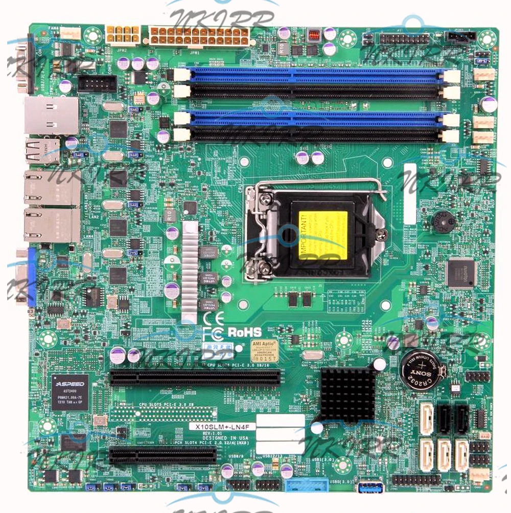 X10SLM+-LN4F REV:1.01 12A70-2 48.5Q802.021 LGA1150 C224 DDR3 fit for 4th Core, Xeon E3-V3 V4 Server Board Motherboard