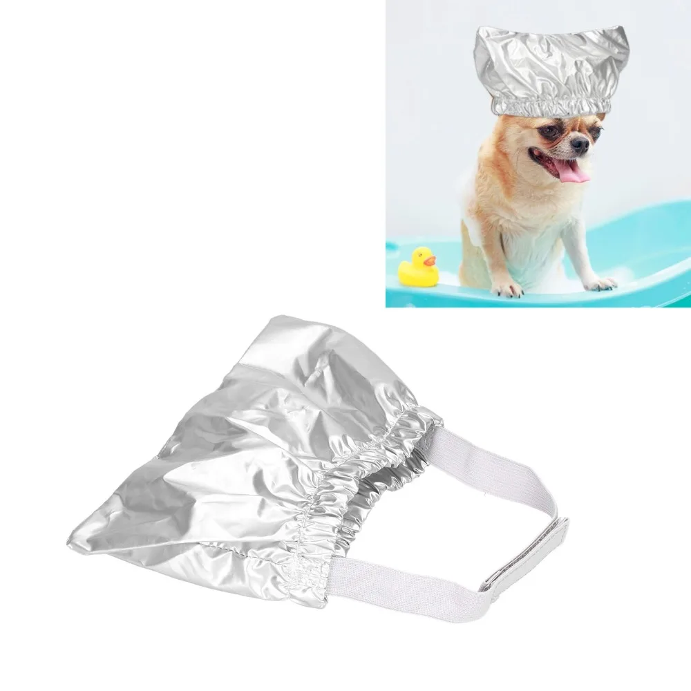 Einfach zu Tragende Wasserdichte Haustier-Duschhaube, Schützende Doppelfunktions-Katzen-Badekappe, Wasserabweisender Weicher Haustier-Badehut für Tierpflege