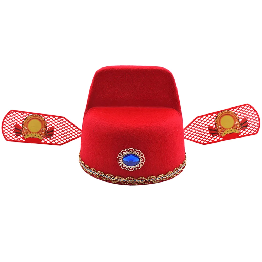 

Has Props Performance Stage Vintage Decorative Party Headdress Cosplay Red Retro