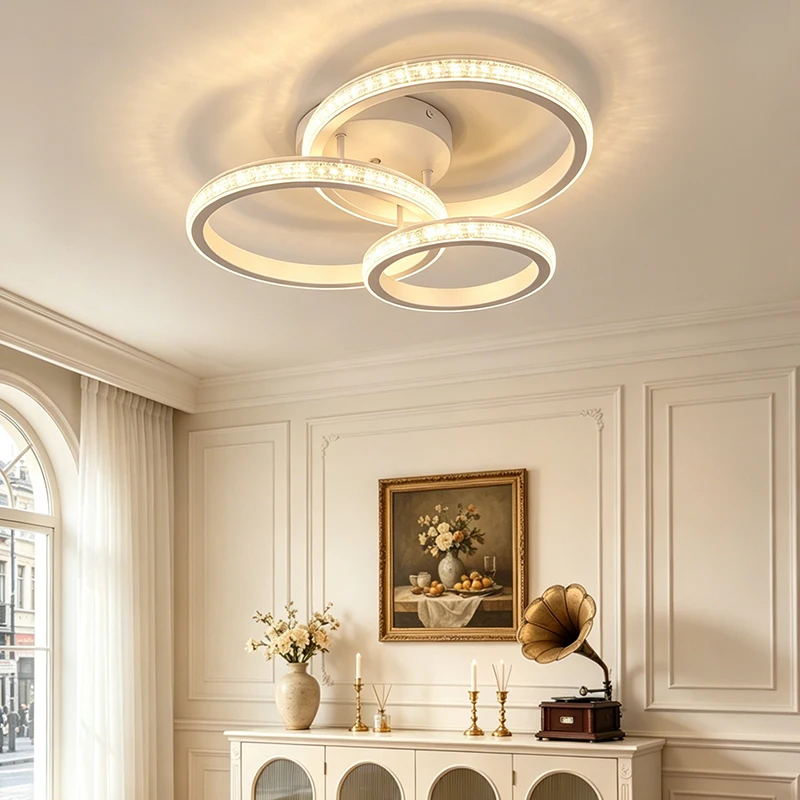 

Modern LED Ceiling Light Surface Mounted 3-Color Temperature Adjustable Home Lighting for Bedroom Living Room Aisle Light